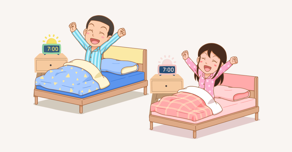 morning wake up at.7 am