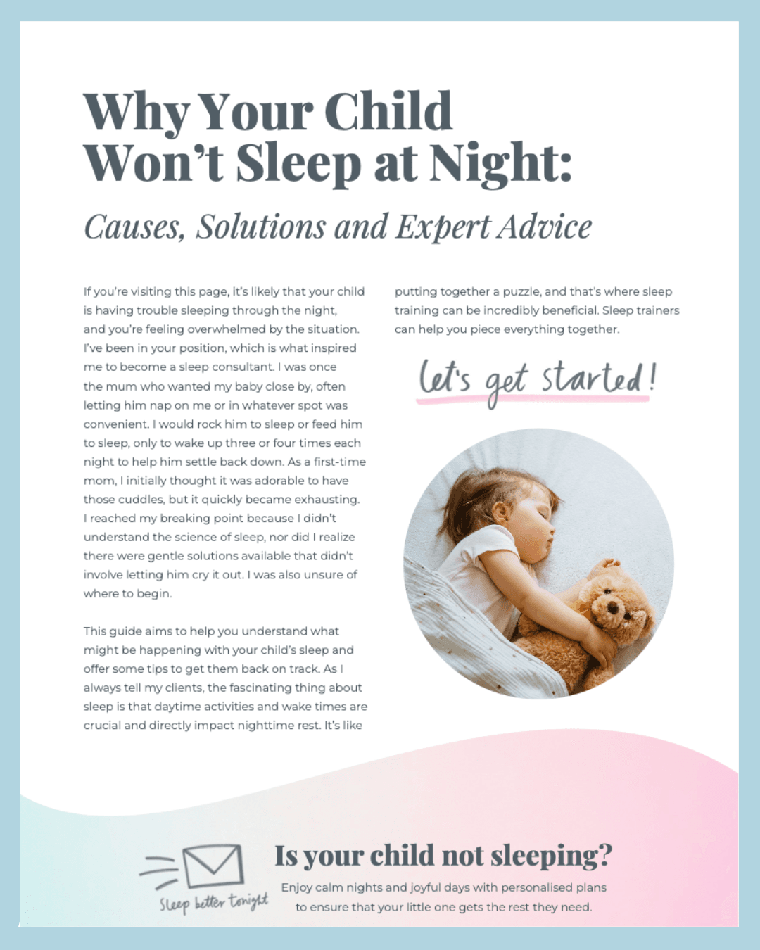 why your child won't sleep at night banner