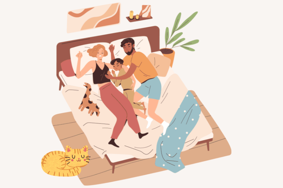 family co-sleeping