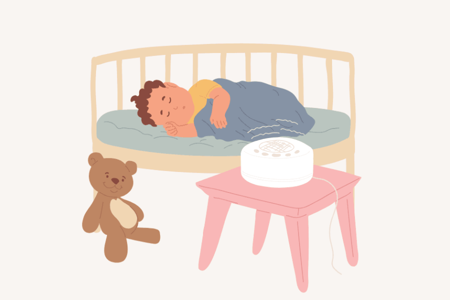 toddler and white noise machine